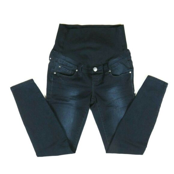 Thyme Maternity Jeans Stretch Cotton Blend Stretch Panel Pull-On Women's SIze XS - Picture 1 of 10